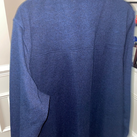 Men's collared quarter zip blue sweatshirt XL by Royal Class in Exc Condition - Picture 10 of 10
